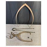 Cast Iron Ice Tongs & Fire Tongs