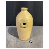 Antique Crock Bed Warmer Jug, Signed