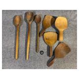 Collection of Vintage Wooden Spoons