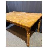 Vintage Blonde-Finish Wood Table