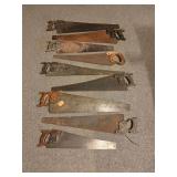 9 Vintage Hand Saws