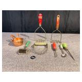 Vintage Wood Handled Kitchen Tools