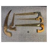 5 Vintage Keyhole Saws