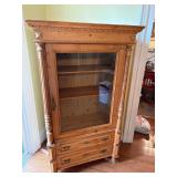 19th C Austrian Pine Farmhouse Display Cabinet
