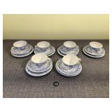 Given Oiseau Bleu China, Service for 6