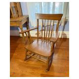 Victorian Oak Rocking Chair