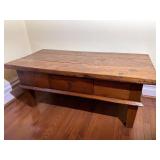 French 20th C Chestnut Single Drawer Coffee Table