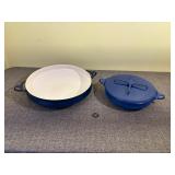 2 Piece Vintage Dansk Designs Blue Enamel