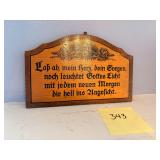German Wooden Plaque House Blessing, Hausspruch