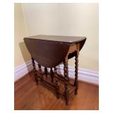 English Oak Dropleaf Table Barley Twist Legs