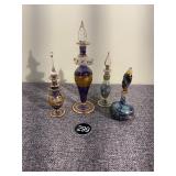 Egyptian Style Blown Glass Perfume Bottles