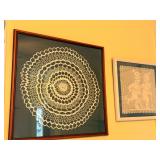Large Framed Crocheted Doilies