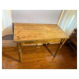 Antique Primitive Farmhouse Single Drawer Table