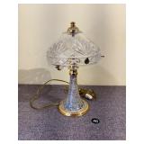 Waterford Cut Crystal Lamp Shade on Table Lamp
