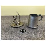 Pewter Ring Holder & Christening Mug