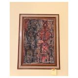 Georges Ebrin Adingra "The Couple" Mixed Media