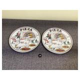 Vintage Ceramic Pizza Plates