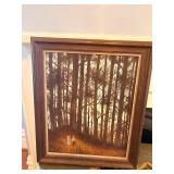 Oil On Canvas Children in the Woods, Signed Kedzie