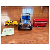 3 1980s Cars Tonka, Corgi, Bandai