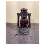 Vintage German Bat No 159 Lantern w Red Globe