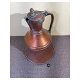 Late 19th C Hammered Copper Vessel