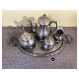 Mid-Century Pewter Tea Set