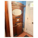 Late Victorian Quarter Sawn White Oak Hall Tree