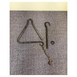Forged Metal Musical Triangle Dinner Bell