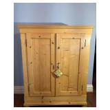 Early 20th C Biedermeier Pine Wardrobe