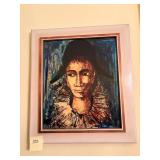 Nicot, Oil on Board, Portrait of a Pierrot
