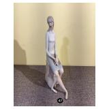 Nao Spanish Pottery Girl Student Sitting Figure