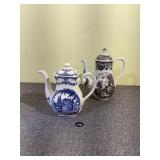 2 Staffordshire English Ironstone Tableware Teapot