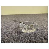Antique Salt Cellar w Silver Spoon