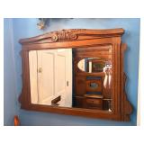 Victorian Oak Mirror