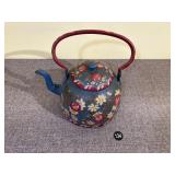 Folk Art Hand Painted Tea Kettle