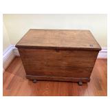19th C Farmhouse Style Yellow Pine Blanket Chest