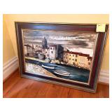 French Harbor, Oil on Canvas