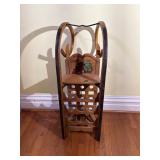 Upcycled Wine Rack from Antique Sled