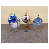 Hand Made Polish Ornaments, Painted & Needlepoint