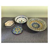 Assortment of Handpainted Ceramic Tableware