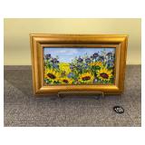 Textured Oil Painting, Sunflowers & Irises