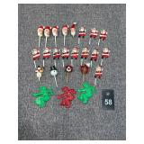 Collection of Vintage Christmas Cake Toppers
