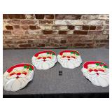 4 Santa Face Placemats