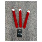 3 Felt Flocked Candles