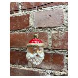 Mercury Glass Santa Ornament, Made in Germany