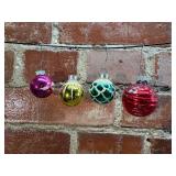 5 Small Mercury glass Bulbs