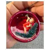 Red Mercury Glass Diorama Ornament