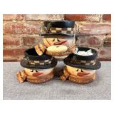 Crazy Mountain Snowmen Candle Holders