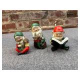Homco, Set of 3 Ceramic Toy Maker Elves, with Box