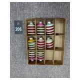 Shiny Brite UFO Barrel Shaped Ornaments with Box